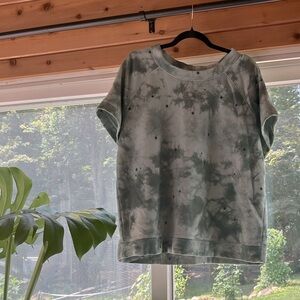 Green Tie-Dye Women's Top